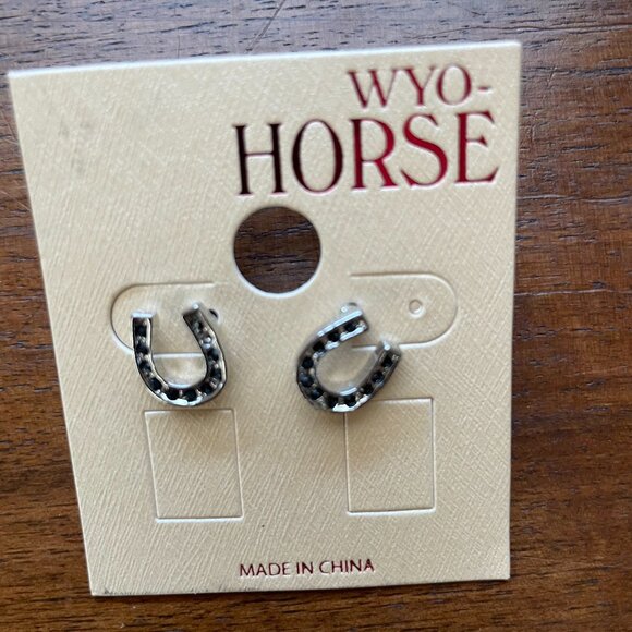 Bundle 3/$12 Rhinetone Horseshoe Stud Earrings - Picture 1 of 4